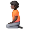 Person Kneeling: Dark Skin Tone Emoji 🧎🏿 image - Samsung style