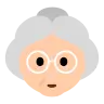 Old Woman: Light Skin Tone Emoji 👵🏻 image - Tossface style