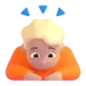 Person Bowing: Medium-Light Skin Tone Emoji 🙇🏼 image - Microsoft 3D Fluent style