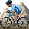 Man Mountain Biking: Medium Skin Tone Emoji 🚵🏽‍♂️ image - Apple style