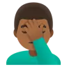 Man Facepalming: Medium-Dark Skin Tone Emoji 🤦🏾‍♂️ image - Google Noto Color style