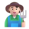 Farmer: Light Skin Tone Emoji 🧑🏻‍🌾 image - Microsoft 3D Fluent style