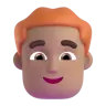 Man: Medium Skin Tone, Red Hair Emoji 👨🏽‍🦰 image - Microsoft 3D Fluent style