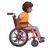 Person In Manual Wheelchair Facing Right: Medium-Dark Skin Tone
