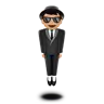 Person In Suit Levitating: Medium-Light Skin Tone Emoji 🕴🏼 image - Apple style