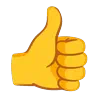Thumbs Up Sign Emoji 👍 image - Google Noto Color Animated style