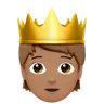 Person With Crown: Medium Skin Tone Emoji 🫅🏽 image - Apple style