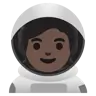 Astronaut: Dark Skin Tone Emoji 🧑🏿‍🚀 image - Google Noto Color style