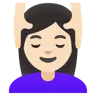 Woman Getting Massage: Light Skin Tone Emoji 💆🏻‍♀️ image - Google Noto Color style