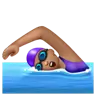 Woman Swimming: Medium Skin Tone Emoji 🏊🏽‍♀️ image - WhatsApp style