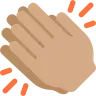 Clapping Hands: Medium Skin Tone Emoji 👏🏽 image - Twitter / X (Twemoji) style