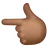 Backhand Index Pointing Left: Medium-Dark Skin Tone