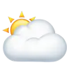 सफेद सूरज के पीछे बादल Emoji 🌥 image - Apple style