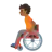 Person In Manual Wheelchair: Medium-Dark Skin Tone