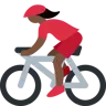 Woman Biking: Dark Skin Tone Emoji 🚴🏿‍♀️ image - Twitter / X (Twemoji) style