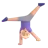 Woman Cartwheeling: Medium-Light Skin Tone