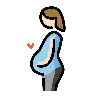 Pregnant Woman: Light Skin Tone Emoji 🤰🏻 image - OpenMoji style