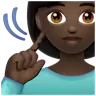 Deaf Woman: Dark Skin Tone Emoji 🧏🏿‍♀️ image - WhatsApp style