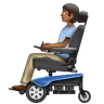 Person In Motorized Wheelchair: Medium-Dark Skin Tone Emoji 🧑🏾‍🦼 image - WhatsApp style