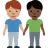 Men Holding Hands: Medium Skin Tone, Dark Skin Tone