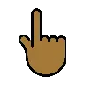 Backhand Index Pointing Up: Medium-Dark Skin Tone Emoji 👆🏾 image - OpenMoji style