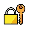 ล็อคปิดด้วยกุญแจ Emoji 🔐 image - OpenMoji style