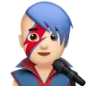 Man Singer: Light Skin Tone Emoji 👨🏻‍🎤 image - Apple style
