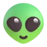 Emoji Alieno extraterrestre 👽 image - Microsoft 3D Fluent style