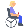 Woman In Motorized Wheelchair: Medium-Light Skin Tone Emoji 👩🏼‍🦼 image - Tossface style