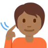 Deaf Person: Medium-Dark Skin Tone Emoji 🧏🏾 image - Twitter / X (Twemoji) style