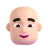 Man: Light Skin Tone, Bald