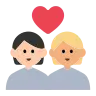 Couple With Heart: Person, Person, Light Skin Tone, Medium-Light Skin Tone Emoji 🧑🏻‍❤️‍🧑🏼 image - Tossface style