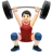 Man Lifting Weights: Light Skin Tone