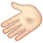 Leftwards Hand: Light Skin Tone