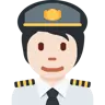 Pilot: Light Skin Tone Emoji 🧑🏻‍✈️ image - Twitter / X (Twemoji) style