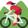 Woman Mountain Biking: Light Skin Tone Emoji 🚵🏻‍♀️ image - Twitter / X (Twemoji) style