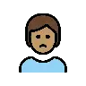 Person Frowning: Medium Skin Tone Emoji 🙍🏽 image - OpenMoji style