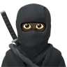Ninja: Dark Skin Tone Emoji 🥷🏿 image - Apple style