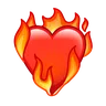 Heart On Fire Emoji ❤️‍🔥 image - Telegram style