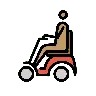 Man In Motorized Wheelchair: Medium Skin Tone Emoji 👨🏽‍🦼 image - OpenMoji style