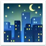 星との夜 Emoji 🌃 image - Apple style