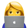 Woman Technologist Emoji 👩‍💻 image - Apple style