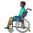 Man In Manual Wheelchair: Dark Skin Tone