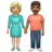 Woman And Man Holding Hands: Medium-Light Skin Tone, Medium-Dark Skin Tone