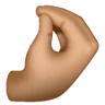 Pinched Fingers: Medium Skin Tone Emoji 🤌🏽 image - Samsung style