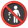 Emoji Nu simbolul de gunoi 🚯 image - Google Noto Color style
