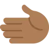 Leftwards Hand: Medium-Dark Skin Tone Emoji 🫲🏾 image - Twitter / X (Twemoji) style