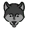 หน้าหมาป่า Emoji 🐺 image - OpenMoji style