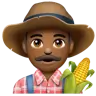 Man Farmer: Medium-Dark Skin Tone Emoji 👨🏾‍🌾 image - WhatsApp style
