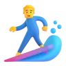 Man Surfing Emoji 🏄‍♂️ image - Microsoft 3D Fluent style